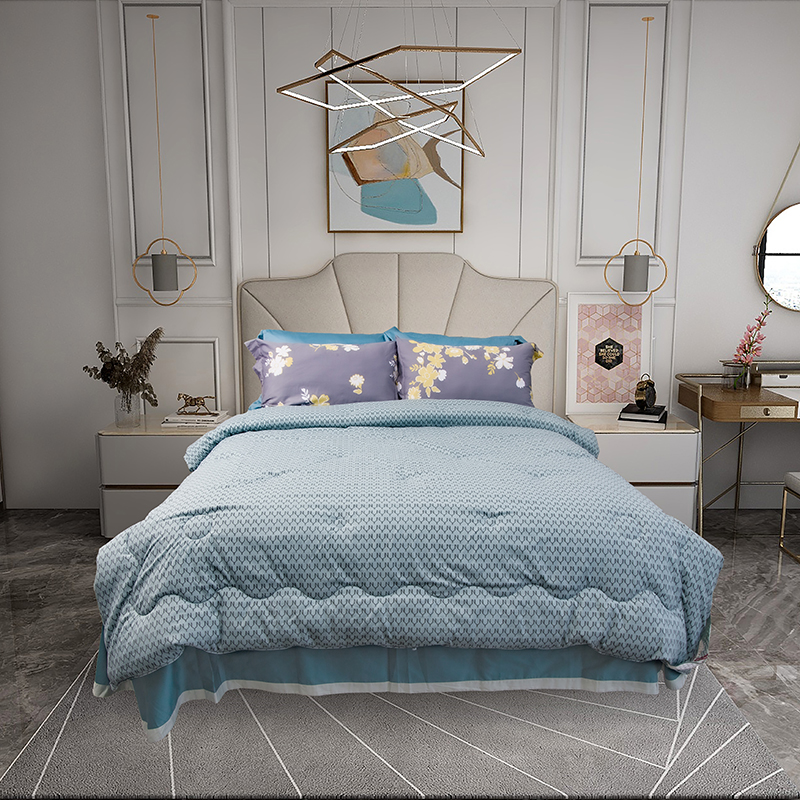 赢家体育概念健康保暖被（绿灰）