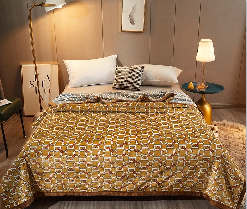 赢家体育大牌风迪奥云毯（姜黄色）